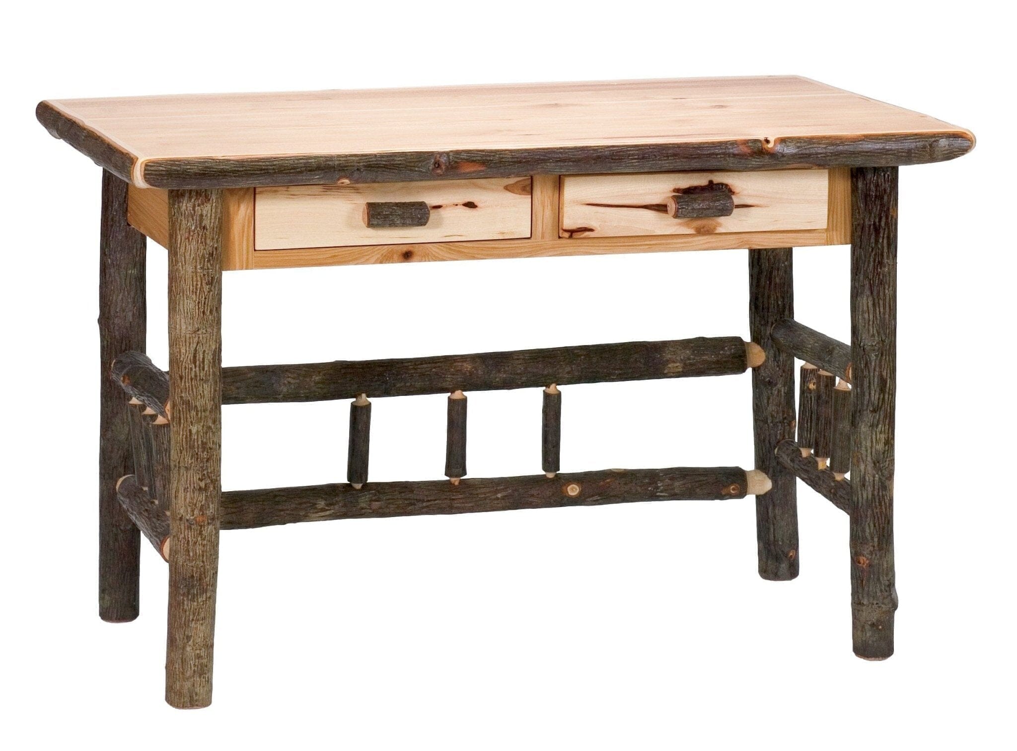 46 Pine Top Writing Desk  Dark Pine & Hickory Desk with Drawer –  Dartbrook Rustic Goods