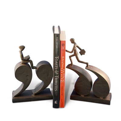 Cast Iron Quotation Runner Bookends - Metal - Book Reading - Library ...