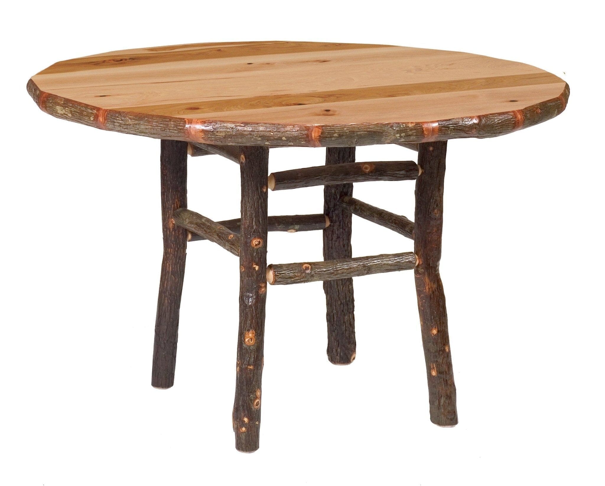 rustic log tables