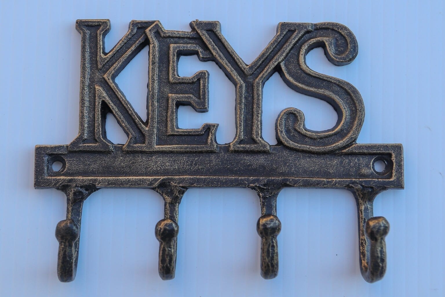 KEYS Entryway Wall Hanger - Cast Iron Metal - Key Organizer - 4