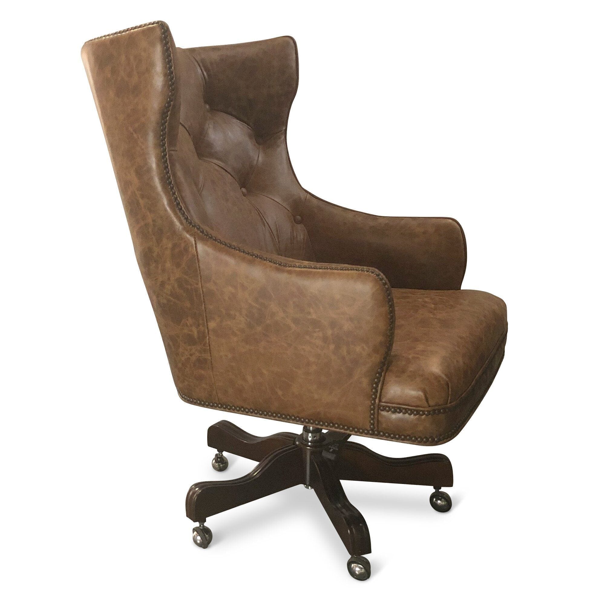 Cushion Office Chair - Cognac