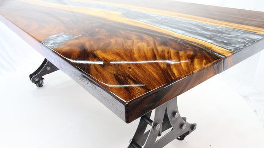 Rustic epoxy online table